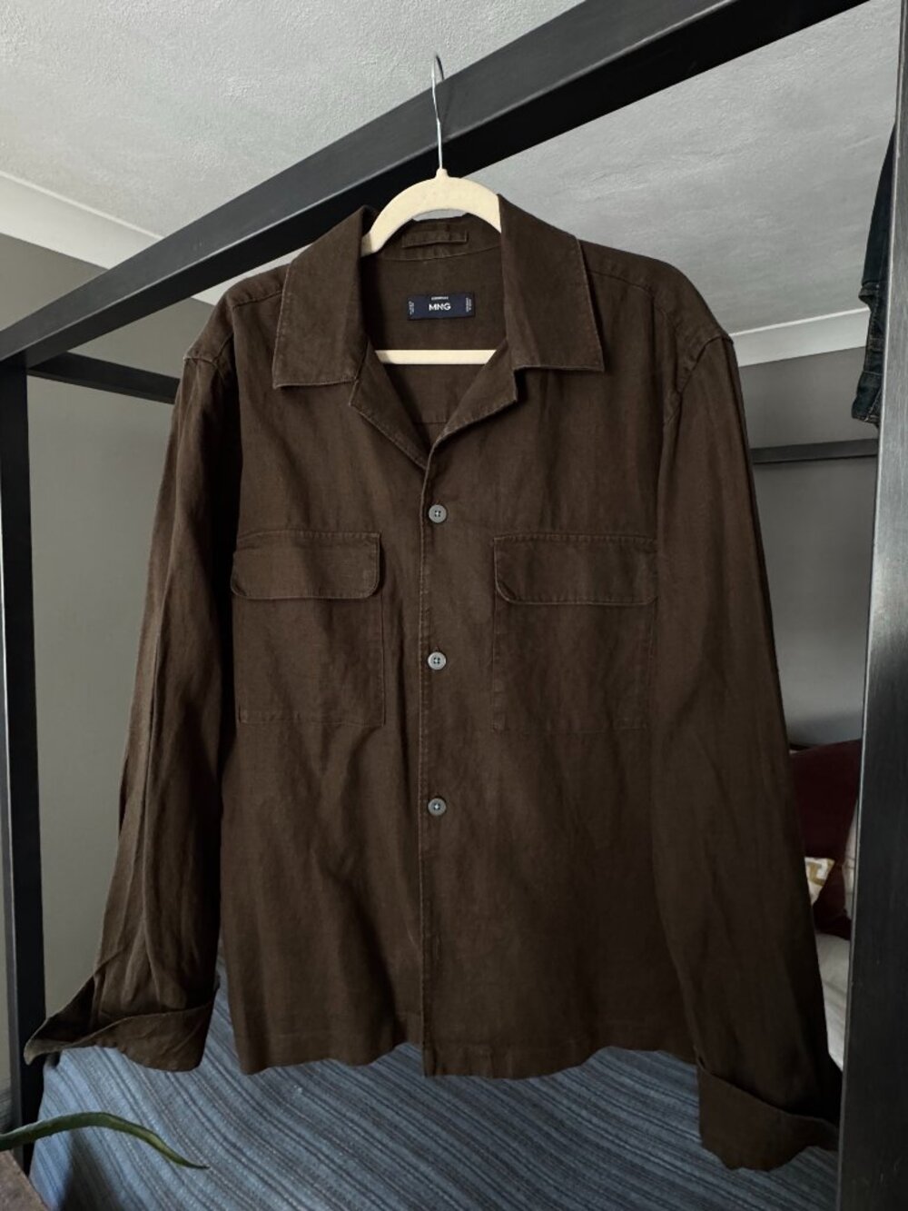 Mango 100% linen overshirt Men - XL